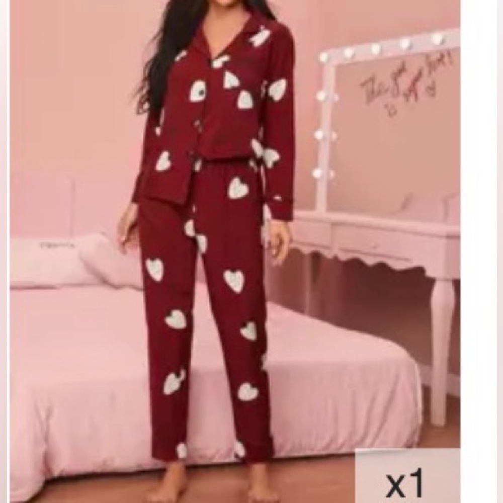 Strawberry Print Women's Pajama Set - Picture 1 of 2